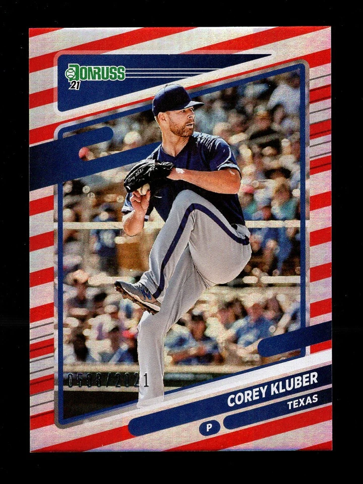 2021 DONRUSS RED #63 COREY KLUBER 508/2021 RANGERS - Image 1 of 1