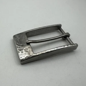 Old Silver Stainless Buckle Men Belt Fastener Buckle Hammered Surface Buckle - Picture 1 of 7