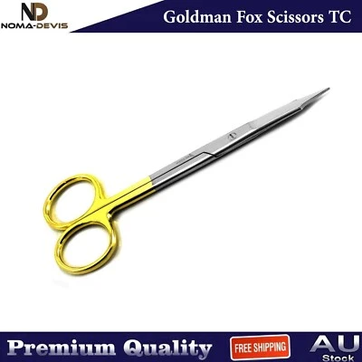Tijeras quirúrgicas dentales Goldman Fox rectas TC recorte de tejidos herramientas médicas Foto 1 de 4
