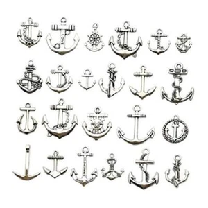 iloveDIYbeads 100g (about 50pcs) Craft Supplies Antique Silver Anchor Charms - Picture 1 of 8
