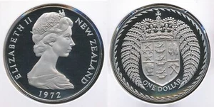 New Zealand 1972 One Dollar $1 (Shield of Arms) - Proof - Picture 1 of 3