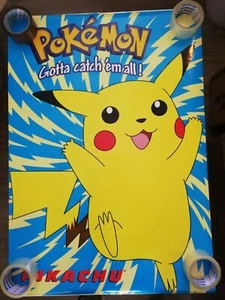 Official Nintendo 1999 Pokemon Pikachu Lightning Shop Display Big Poster 90x64cm - Bild 1 von 7