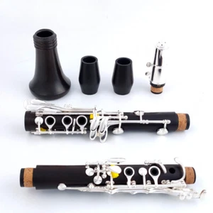 Clarinete madera ébano Bb 17 llaves granadilla sib klarnet M6 - Imagen 1 de 14