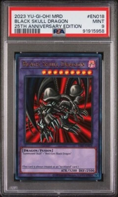 2023 Yu-Gi-Oh! Black Skull Dragon MRD-EN018 Ultra Rare PSA 9 25th Anniversary - Image 1 of 2
