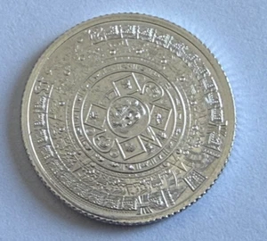 SILVER COIN 1 X 3.1g AZTEC CALENDAR ROUND..999 FINE SILVER PURITY.. - Picture 1 of 4
