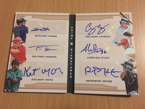 2016 Prime Cuts Trea Turner Corey Seager Trevor Story SP 6X AUTOGRAPH Book /25