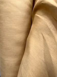 TAN 100% Linen Fabric (56 in.) Sold By The Yard - Picture 1 of 1