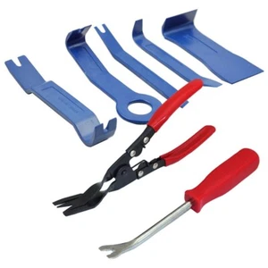 7PC CAR DOOR TRIM CLIP REMOVAL PLIERS + UPHOLSTERY BODY MOULDING REMOVING TOOLS - Picture 1 of 3