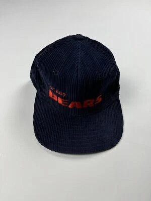 Vintage Chicago Bears Corduroy Snapback Hat Cap Corduroy Vtg AJD 80s 90s NFL - Image 1 of 4