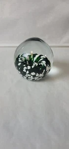 Green Abstract Art Glass Paperweight - Picture 1 of 8