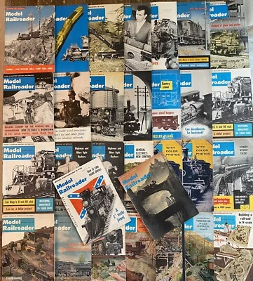 BIG 30 Vintage Magazine LOT of 60s MODEL RAILROADER (1960 - 1966)   LIST BELOW - Image 1 of 4