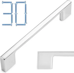 30-Pack Chrome Cabinet Bar Pulls - 5" Screw Spacing for Kitchen & Wardrobe - Picture 1 of 8