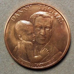Danny Thomas, Humanitarian, 1983, Bronze, 38mm, uncirculated, U.S. Mint Medal, B - Picture 1 of 2