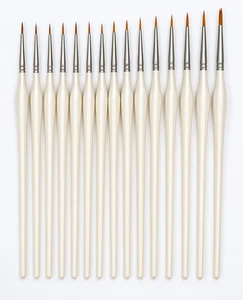SET 15 EXTRA FINE DETAIL MINIATURE MODELING NAIL ART CRAFT PAINT BRUSH SET PB002 - Picture 1 of 11