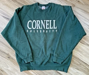 Sudadera Gruesa Universitaria Cornell Vintage Años 90 Fruta del Telar XL Hecha en EE. UU. - Imagen 1 de 9