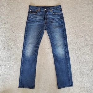 Jeans Levis 501 uomo 32x32 gamba dritta bottoni mosca classico look vintage denim - Foto 1 di 15