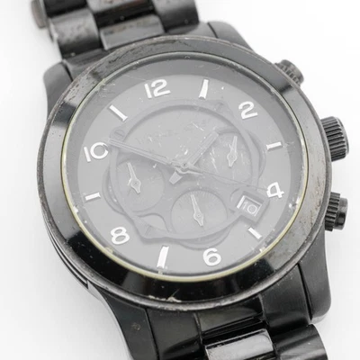 Reloj Hombre MICHAEL KORS MK-8157 Todo Acero Acero Cuarzo Talla Batería Nueva 6 1/4" Foto 1 de 4