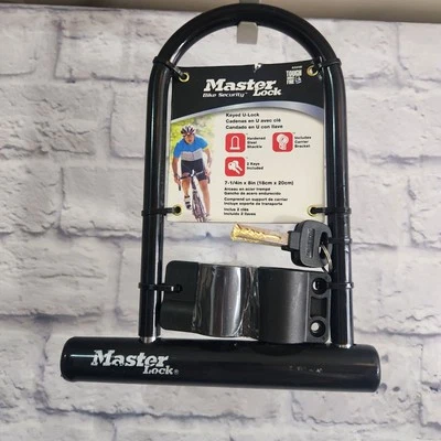 Master Lock Keyed U-Lock Bike Security 7-1/4 In. X 8 In. Tough Cut Steel Shackle - Image 1 of 3