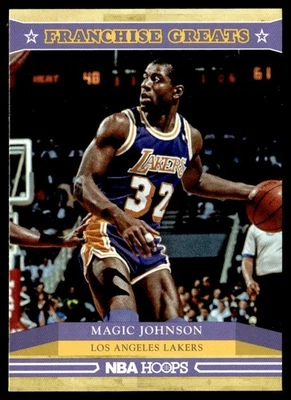 2012-13 Hoops Franchise Greats Magic Johnson Los Angeles Lakers #1 - Image 1 of 2