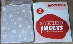 Confezione N Play Lenzuola Andate Ultra Morbide Elasticizzate Mini Culla 39"x27"x5" Confezione da 2 - Foto 1 di 4