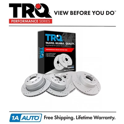 TRQ Front & Rear Brake Performance Rotor Kit for BMW 525Xi 528Xi 530Xi 535Xi — 第 1/4 张图片