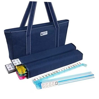 Juego American Mah Jongg - 166 Azulejos Blancos Premium, 4 Estantes/Empujadores Todo en Uno,  Foto 1 de 4