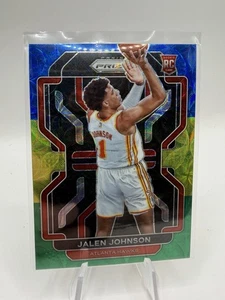 JALEN JOHNSON 2021-22 Panini Prizm Choice refractor azul amarillo verde #305 HAWKS - Imagen 1 de 2