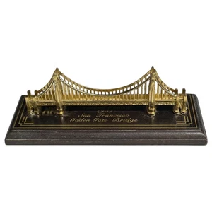 Vintage 1937 San Francisco Golden Gate Bridge K.K. Rosetta Art Decor Metal Model - Picture 1 of 10
