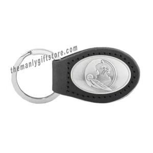 NCAA Florida State Seminoles FSU  Zep-Pro Leather Concho Key Fob black keychain - Picture 1 of 1