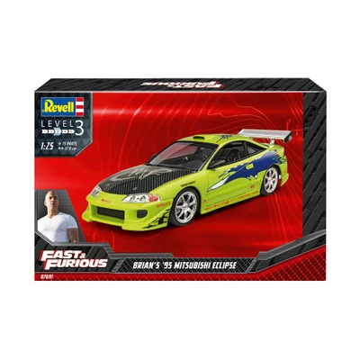 FAST & FURIOUS - BRIAN'S 1995 MITSUBISHI ECLIPSE KIT 1:25 Revell Kit Auto Modell - Immagine 1 di 4