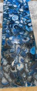 36"x12" Blue agate console bar countertop, stunning island spa slab top decor - Picture 1 of 8