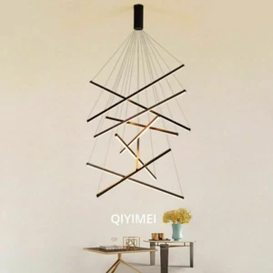 Creative Strip Branch Chandelier Adjustable Shape Villa Living Room Light lamp H - Picture 1 of 11