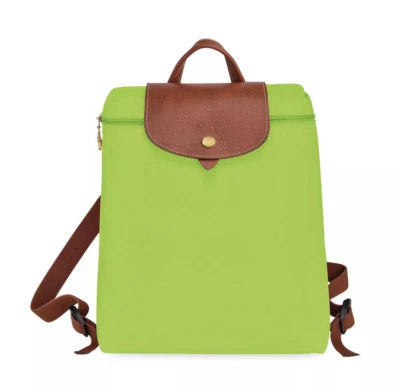 Mochila dobrável Longchamp Le Pliage lona reciclada ~NIP~ luz verde - Imagem 1 de 4