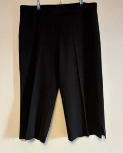 LIZ JORDAN Pants Womens 16 Plus Black Trousers Wide Leg Cropped Dress Pant Work - Picture 1 of 13