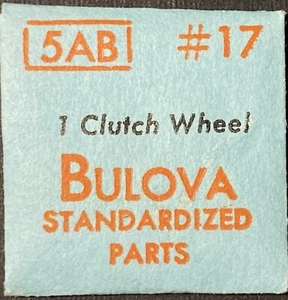 Bulova #17 Kupplungsrad 5AB Armbanduhr Teile Uhr Reparaturen - Bild 1 von 1
