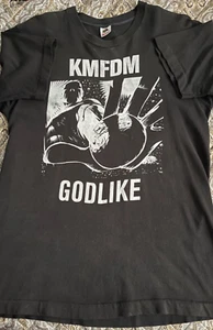 90s Vintage KMFDM Godlike industrial rock band shirt - Picture 1 of 5