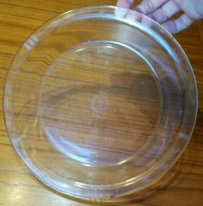 Vintage Old Pyrex Pie Plate Dollar Stamp Early 1900's Etched Glass Rim DB-B 209 - Picture 1 of 7