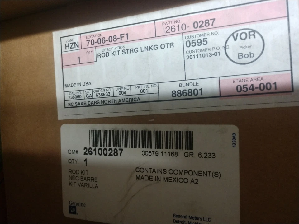 NEW OE Saab 9-7X Steering Tie Rod End Passenger Side Chevy Trailblazer 02-09  - Image 1 of 1