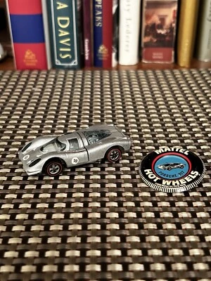 Hot Wheels Redline 1969 Original Plateado Porsche 917 Blanco Interior con Botón Foto 1 de 4