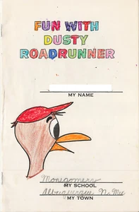 1972 Fun With Dusty Roadrunner ALbuquerque New Mexico Colored Activity Book - Picture 1 of 3