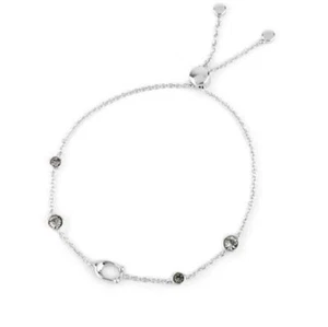 NWT Coach C9449 ABJ Silver Signature Crystal Adjustable Chain Slider Bracelet - Picture 1 of 8
