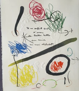 Joan Miro "Adonides" Original Etching W/ Aquatint D.917  1975 Extremely Limited - Picture 1 of 6