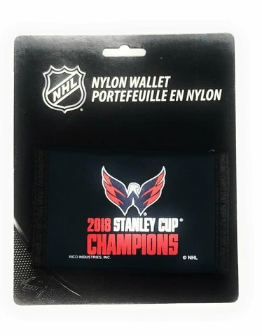 Washington Capitals 2018 Champions Deluxe Nylon Trifold Wallet Stanley Cup Cover
