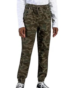 Levi’s Boys Camo Pants Elastic Cuff Stretch Twill Jogger w/Pockets Size 8 New - Picture 1 of 4