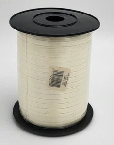 Off-White Curling Ribbon Poly 3/16 Inch x 500 Yards Roll - New - Picture 1 of 5