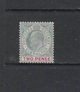 GIBRALTAR: 1903 KEVII 2d Grey-green & Carmine SG 48 £30, MLH. - Picture 1 of 2