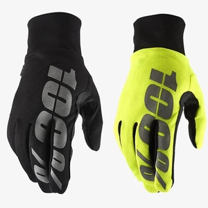100 % BRISKER HANDSCHUHE KALTWETTER HYDROMATISCH WINTER MOTOCROSS ENDURO SCHWARZ GELB - Bild 1 von 5