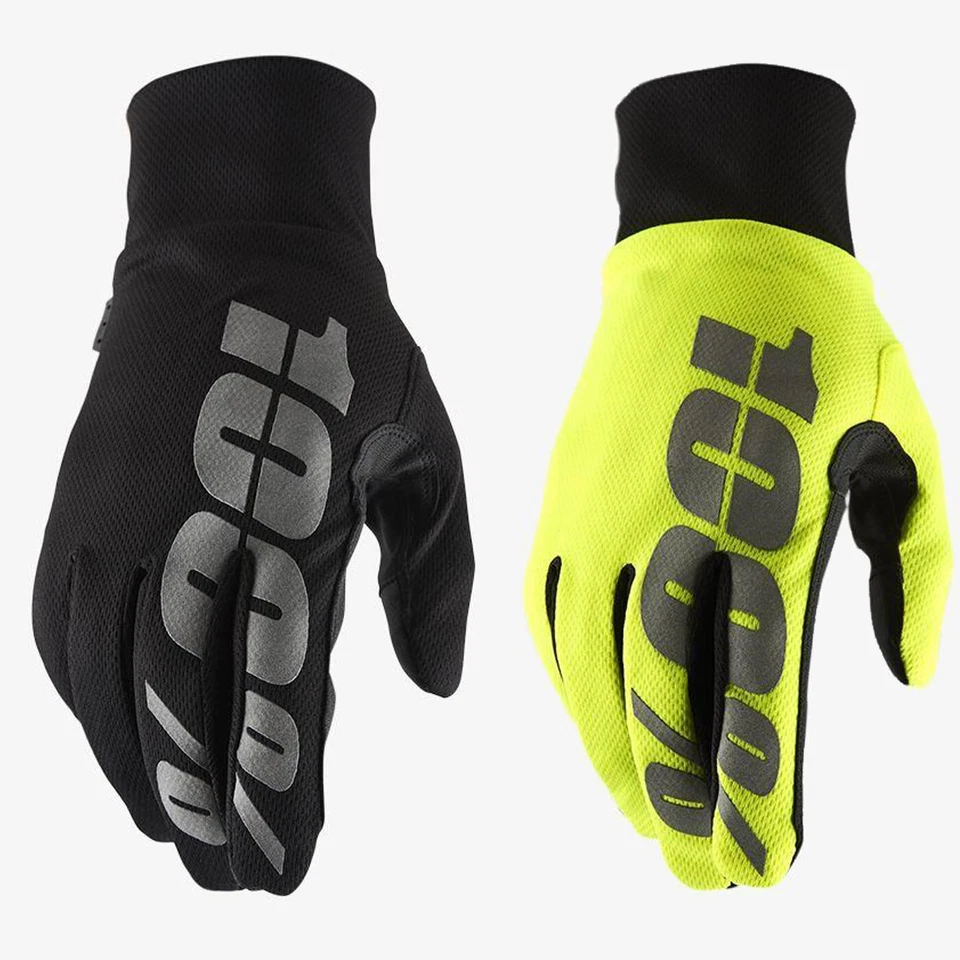100% BRISKER GLOVES COLD WEATHER HYDROMATIC WINTER MOTOCROSS ENDURO BLACK YELLOW