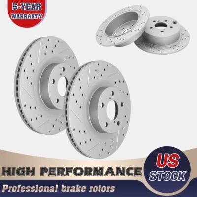 4PCS Front Rear Brake Disc Rotors for 2016 - 2017 Subaru XV Crosstrek Forester - Image 1 of 4
