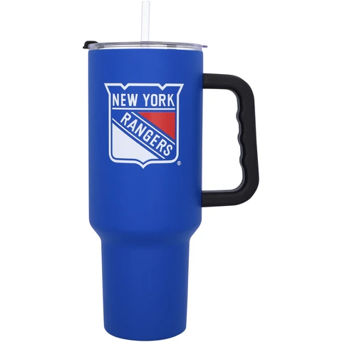 New York Rangers 40oz. Travel Tumbler with Handle Cover